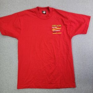 Vintage Screen Stars Best Shirt Mens Large Red Chevrolet Street Rods Graphic Tee